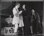 Unidentified actor, William Smithers, Nancy Wickwire, and Will Geer in the stage production All's Well That Ends Well, Stratford, CT