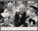 Richard Jordan (front), J.D. Cannon, Marian Hailey, Staats Cotsworth, and Barbara Barrie in the stage production All's Well That Ends Well, Central Park