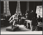 Robert Carroll, George C. Scott, and cast members in the stage production The Andersonville Trial