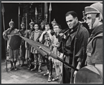 Eugene Troobnick, William Devane [center], Charles Cioffi [left] and unidentified others in the American Shakespeare Festival stage production Androcles and the Lion