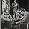 Richard Castellano, Tom Aldredge [left] and unidentified others in the 1967 American Shakespeare production of Antigone