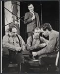 Richard Castellano, Tom Aldredge [left] and unidentified others in the 1967 American Shakespeare production of Antigone