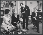 Monica Moran, Patricia Cutts, Larry Parks, and Richard Roat in the stage production Any Wednesday