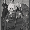 Maurice Evans (seated) and unidentified cast members in rehearsal for the stage production The Apple Cart