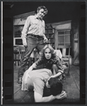 Kenneth Harvey, Faith Catlin, and Jeffrey DeMunn in the stage production Augusta