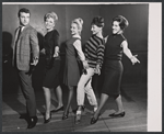 Don Stewart, Carol Glade, Joleen Fodor, Elmarie Wendel, and Ruth Buzzi in rehearsal for the stage production Babes in the Wood