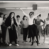 Antonia Rey, Chita Rivera, and dancers in rehearsal for the stage production Bajour