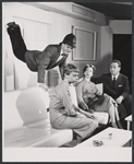 Phil Bruns, Mary Grace Canfield, Jenny Egan, and David Hurst in the stage production The Bald Soprano [and] Jack, or the Submission
