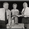 George Voskovec, Betty Field, and Ed Begley during rehearsal for the stage production Banderol