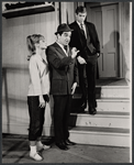 Penny Fuller, Kurt Kasznar, and Tony Roberts in the stage production Barefoot in the Park