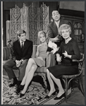 Tony Roberts, Joan van Ark, Jules Munshin, and Ilka Chase in the stage production Barefoot in the Park