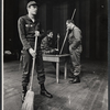 William Atherton, Stephen Clarke and unidentified in the 1971 Off-Broadway production of The Basic Training of Pavlo Hummel