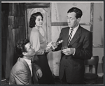 Pat Treston, Lois Raeder, and Ed Preble in the Actor's Playhouse stage production The Beautiful Jailer