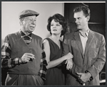 Bert Lahr, Patricia Englund and Larry Hagman in rehearsal for the stage production The Beauty Part