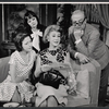 Leora Dana, Carol Booth, Arlene Francis, and Fernand Gravet in the stage production Beekman Place