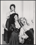 Publicity photograph of Irene Frances Kling, Tanny McDonald, and Lynn Ann Leveridge in the stage production The Beggar's Opera






