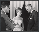 Guest hostess Florence Henderson and unidentified men during break? for the August 11, 1964 episode of the TV variety series The Bell Telephone Hour