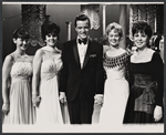 Robert Goulet [center], Barbara Cook and Eydie Gorme [right] in the television production The Bell Telephone Hour