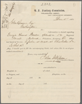 Letter of inquiry, December 5th, 1863, for George Thomas Prossor, 54th Mass. Colored Vols.