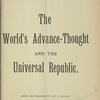 The World's advance-thought