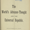 The World's advance-thought