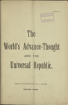 The World's advance-thought