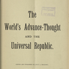 The World's advance-thought