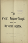 The World's advance-thought