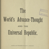 The World's advance-thought