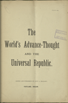 The World's advance-thought