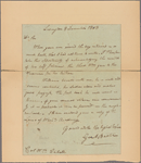 Letter to William Cabell, near Warmister Post Office [Va.]