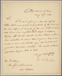 Letter to the Governor of Louisiana, New Orleans