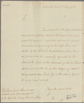 Letter to Captain Don Francisco de Beninduaga, Commandant of the Spanish Prisoners of War