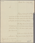 Letter to Brig. Gen. [Archibald] Campbell, Lt. Governor of Jamaica