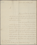 Letter to John Smith, Secretary to the Commander-in-chief [New York]