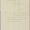 Letter to John Smith, Secretary to the Commander-in-chief [New York]