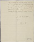Letter to Lt. Col. [John] Thomas, James Island