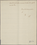 Letter to Capt Loughearne, Commanding Ships of War [off Charleston]