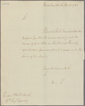 Letter to Ensign Otho H. Amiel, 17th Regt. Infantry [Charleston]