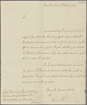 Letter to Capt. Downing, Royal Artillery, Commanding on board the armed ordnance storeship Juliana [off Charleston]