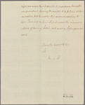 Letter to Lieut. Downs, Royal Navy, Supt.on armed ordnance storeship Juliana [off Charleston]