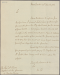 Letter to Rev. [William] Oliver, Chaplain of the garrison of Charles Town