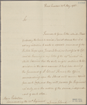 Letter to Major [Alexander] Robertson, Commanding 82nd Regt., James Island