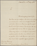 Letter to Colonel de [Friedrich von] Benning, Commanding on James Island