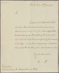 Letter to The Secy. to [Sir Henry Clinton, New York]