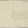 Letter to Gen. [Nathanael] Greene