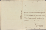 Letter to Gen. [Nathanael] Greene