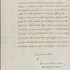 Letter to Gen. [Nathanael] Greene