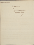 Letter to Gen. [Nathanael] Greene