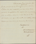 Letter to Gen. [Nathanael] Greene
